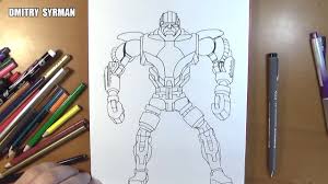 Real steel atom coloring pages. Speed Drawing Robot Zeus Real Steel Youtube