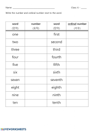 Examples of ordinal numbers include, 1st, 2nd, 3rd, 4th, and so on. Ordinal Numbers English As A Second Language Esl Activity