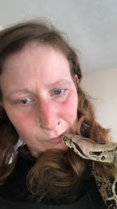 Again, I know she's not furry but this was this morning taking her out her  viv...so affectionate is the lovely Harley