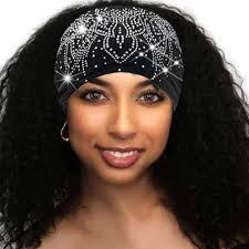 Amazon.com: CAKURE Bling Headbands Rhinestone Wide Head Bands Knotted Black  Turban Crystal Sparkle Bling HairBands Party Club Head Wraps Glittery for  Women and Girls (Type A) : Clothing, Shoes & Jewelry
