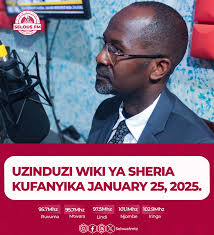 Kaimu Jaji Mfawidhi Mahakama Kuu Kanda ya Songea Mhe. Dkt. Emmanuel Kawishe  akizungumza katika kipindi cha morning touch amesema kuwa Wiki ya Sheria  itazinduliwa tarehe 25 January, 2025. Uzinduzi huu kitaifa utafanyika