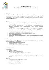 Ce dossier licence géographie vous propose 2 lettres de motivation et 5 autres modèles d'introduction. Http Www Mairie Salinslesbains Fr Wp Content Uploads 2017 11 Fiche De Poste Chef De Projet Revitalisation Du Centre Bourg Pdf