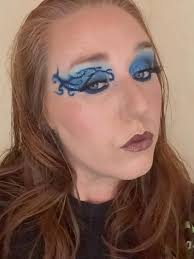 Bit of technical Eye Look from @plouise_makeup_academy Pro 2 course MAKEUP  @plouise_makeup_academy Base shade 02 Droplet of magic palette Cut carver  White paint Nice and saucy Paint Plum pudding paint Lullaby Lilac