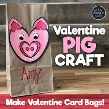 See more ideas about pig, pig crafts, baby pigs. Valentine S Day Craft And Card Holder Pig By Print Designs By Kris