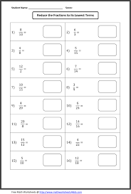 Simplifying Fraction Worksheets Fractions Worksheets Fractions Simplifying Fractions