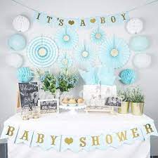 35pcs Boy Baby Shower Decorations Its A Boy Baby Shower Party Supplies Blue Gold Ba Baby Boy Shower Party Baby Shower Decorations For Boys Baby Shower Balloons