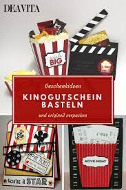 Mit meiner anleitung erstellst du in weniger als minuten das perfekte geschenk für mann und frau. Generell Ist Kino Immer Eine Gute Idee Wenn Sie Einen Geschenkgutschein Versche Generell Ist Kino Immer Kinogutschein Basteln Kinogutschein Geschenkgutscheine