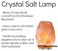 Crystal Salt Lamp Made From Himalayan Pink Salt Provides Light While Cleaning The Air Salt Lamp Salt Lamp Benefits Detox Your Home