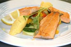 Rezept Lachsforelle Mit Gemuse Und Polentanockerln