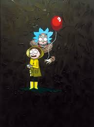 Snake, colors, drip, drip art, space, rick and morty, cd, cd art, record, grid, pink snake, solor system, contrast, trippy, trippy art, spaceship, planets. Rick And Morty It Wall Art Oil Painting By Temereva Daria Mini Canvas Art Art Painting Oil Rick And Morty Drawing