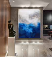 Large abstract wall art blue. Original Blue Painting Abstract Cloud Abstract Painting Large Abstract Art Living Room Art Modern Abstract Art