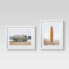 Target / home / home decor / wall decor / wall art (15044) ‎ wow your wall. Set Of 2 16 X 20 Van And Surfboard Framed Wall Art Project 62 Target