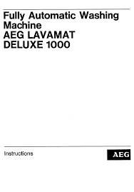 Aeg Lavamat Deluxe 1000 Instructions Manual Pdf Download Manualslib