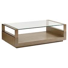 A coffee table brings the room together in such a way, when you don't have one, there seems to be a noticeable void. Lexington Center Stage Modern Classic Clear Glass Top Wood Rectangular Coffee Table 51 W 60 W Kathy Kuo Home