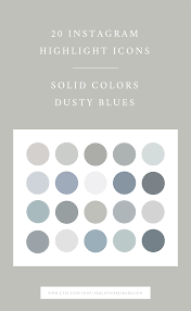 Instagram Story Highlight Covers Solid Colors Dusty Blues En 2020 Instagram Palette Couleur Deco Chambre