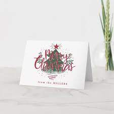 Modern Christmas Non Photo Holiday Card Zazzle Com Holiday Photo Cards Holiday Cards Custom Holiday Card