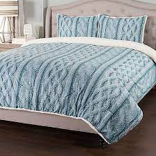 You want to be able to give it a good, deep cleaning when necessary. Cozelle Cable Printed Knit Reversible 3 Piece Comforter Set Shophq