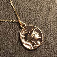 Aries And Pegasus Necklace God Of War Athena Coin Necklace Etsy