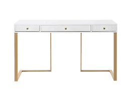Do you have a larger desktop monitor that requires its own space? Janie White Lacquer Desk By Tov Furniture