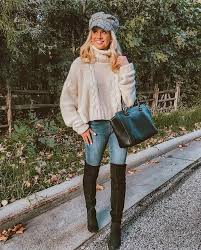 Hannah sweden in a turtle nexk. White Turtleneck With Thigh High Black Boots And A Plaid Caddy Hat Visit Daily Dress Me At Dailyd Outfits With Hats Hipster Outfits Fall Womens Casual Outfits