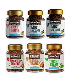 This instant coffee is ideal to have on your desk for when that sweet craving. 6 Jars Of Decaf Flavoured Instant Coffee Beanies Chocolate Orange Chocolate Mint Cookie Dough Amaretto Irish Cream Buy Online In Dominica At Dominica Desertcart Com Productid 49263456