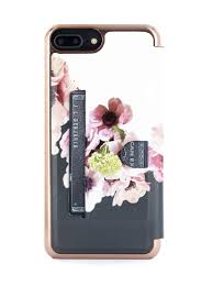Emma pebble leather crossbody bandolier in black/gold. Ted Baker Cheskia Mirror Folio Case With Outer Card Slot For Iphone 8 Proporta International