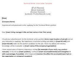 Technical Writer Cover Letter