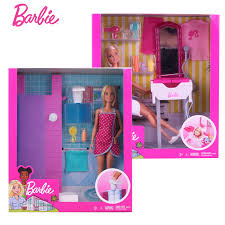 Bambole Barbie Originali Mobili Da Doccia E Set Da Parrucchiere Bath Girl Giocattoli Educativi Reborn Baby Boneca Doll For Children Gift Dolls Aliexpress