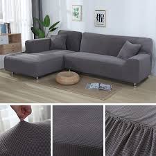 Home » products » sofas » corner sofas. 2 Pieces Covers For L Shape Sofa Jacquard Stretch Elastic Corner Sofa Cover Living Room Chaise Lounge Couch Covers Sectional Sofa Cover Aliexpress