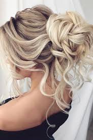 Summer Wedding Hairstyles High Bun With Loose Curls On Long Blonde Hair Dianovaels Wedding Hairstyles For Long Hair Summer Wedding Hairstyles Thick Hair Styles
