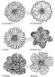 Download Flower Vector Designs 3 Svg In 2021 Flower Drawing Line Art Flowers Narcissus Flower Tattoos