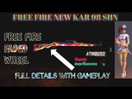 Airsoftgun bolt action kar98k shell ejecting 1x kokang 1x tembak menggunakan bb 6mm 0,20gr. Free Fire New Kar98 Skin Great Plunder With Kar 98 Gameplay Free Fire New Faded Wheel Kmcrider Youtube