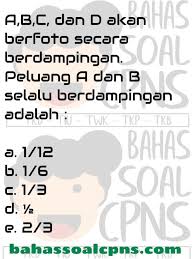 Contoh soal tiu cpns tes logika cerita i. Persentase Peluang Berdampingan Tiu Matematika Soal Tes Cpns Asn Tes Intelegensia Umum Tiu Bahassoalcpns