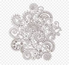 Tattoo Mehndi Paisley Illustration Twining Vine Flower Vector Paisley Doodle Tattoo Coloring Book Pattern Art