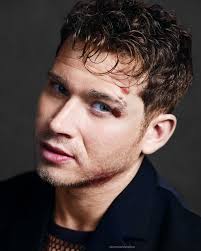 Oliver Stark in black and white photos