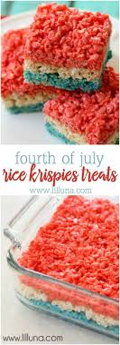 Fourth Of July Rice Krispies Treats These Are The Easiest And Most Festive Treats You Can Make For July 4th 4th Of July Desserts Rice Krispies Krispie Treats