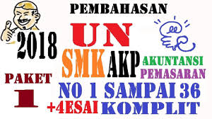 Pada tahun 2019 ini un sma, ma, smk atau mak akan dilaksanakan sebentar lagi. Pembahasan Unbk Matematika Smk Akp Akuntansi Dan Pemasaran Sma 2018 Un Paket 1 No 1 40 Kompli Youtube