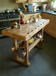 Rustic Workbench Table Kitchen Island Butchers Block Prep Table Industrial Trendy Farmhouse Kitchen Farmhouse Kitchen Tables Butcher Block Island Kitchen