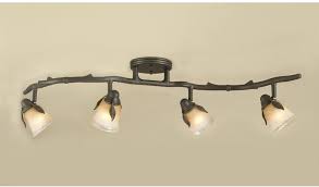 Fixed Track Light Kit 4 Light Fixture Old Bronze Dimmable Vine Branch Rustic Track Lighting Kits Track Lighting Light Fixtures