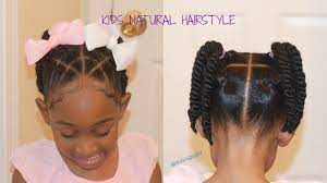 Kids Little Girls Natural Hairstyles Back To School Rubberband Plaits Little Girls Natural Hairstyles Girls Natural Hairstyles Natural Hair Styles