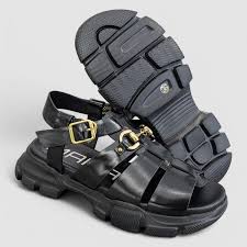 MANA マナ グルカ サンダル ビット ボリューム ソール 軽量 本革 靴 552187