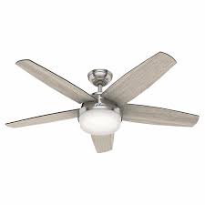 Indoor matte black smart ceiling fan with light kit and remote control. Hunter Avia Ii Led 52 Ceiling Fan Costco