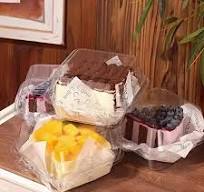 Clear Pvc Bento Cake Box | Clear Square Clamshell Cake Containers – 6-Inch  PET Dessert Boxes with Hinged Lids