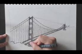 How To Draw The Golden Gate Bridge Easy San Francisco Landmark Youtube Golden Gate Bridge Painting Golden Gate Bridge Drawing Bridge Drawing