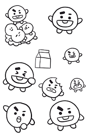 This is cookie shooky from bt21 coloring pages. Ausmalbilder Bt21 Malvorlagen Kostenlos Zum Ausdrucken