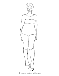 Free Fashion Templates Croquis Poses Runway Standing Plus Size Average Size Model Fashion Templates Croquis Costume Design