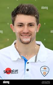 Derbyshire's Greg Cork during the media day at The County Cricket Ground,  Derby Stock Photo