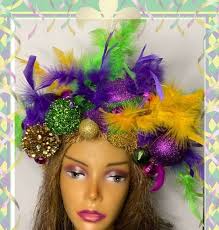 Mardi Gras Party Headband Mardi Gras Crown Hand Made Headpiece for Mardi  Gras Party