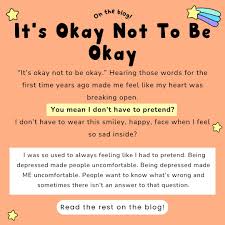 Being open about our struggles doesn't make us weak. Sometimes the bravest  thing is saying, “I'm not okay right now.” Read the full post here:  https://www.selfloverainbow.com/its-okay-not-to-be-okay/