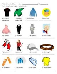 Worksheet To Review Clothing And Colors In Spanish File Can Be Edited To Best Suit Your Needs Please See Pr Review Clothing Spanish Clothing Color Worksheets